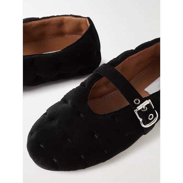 

Модные туфли Мэри Джейн, женские на плоской подошве, квадратный носок, мелкий вырез, одинарные туфли, версия из коровьей кожи 40 чёрный