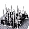 13Pcs Mini Gondor Battle Spearman Body Gurad Infantry VS Roman Solider Eomer Rohan Warriorr Figures Blocks Set Toys for Kids