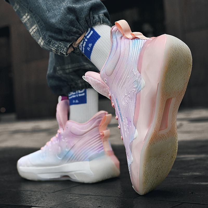 Basketball shoes men's large size actual combat cement boots autumn and winter breathable primary and secondary school students sports shoes men