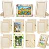 1/5Pcs Unfinished Blank DIY Picture Frame Premium Wood Material Photo Holder  Office Display