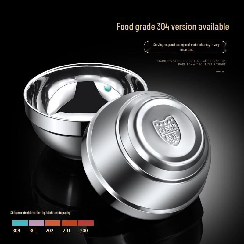 16cm 304 Stainless Steel Double-Wall Insulated Bowl Set