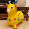 Children's Extra Large Inflatable Bouncy Horse Toy – Thick Stable Fawn Ride-On with Music and Cartoon Unicorn Design