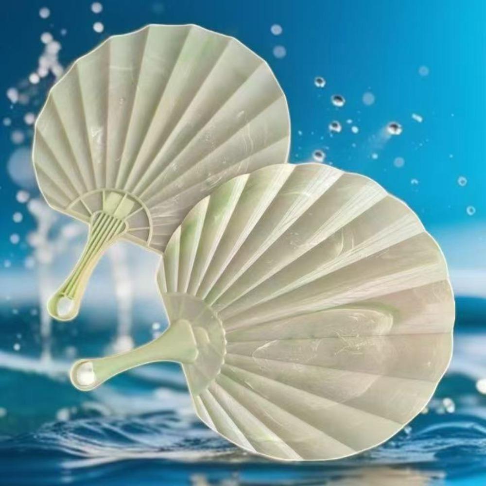 10pcs Retro Portable Shell Fan Plastic Handheld Fan Durable Chinese Style Fan  Traditional Festival