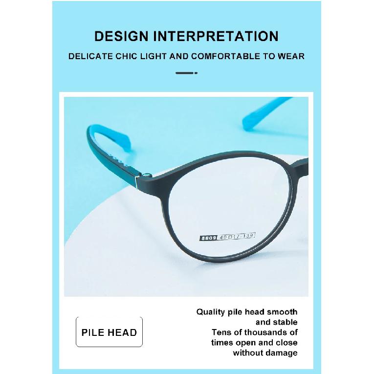 VICKY Ultralight Children's Frames Silicone Eyewear Anti-blue Light Lenses Myopia Farsightedness Customizable Prescription 8809