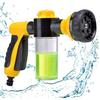 AIMOONSA 8-Mode Garden Hose Nozzle with Built-in Soap Dispenser – Trigger Lock (yellow)