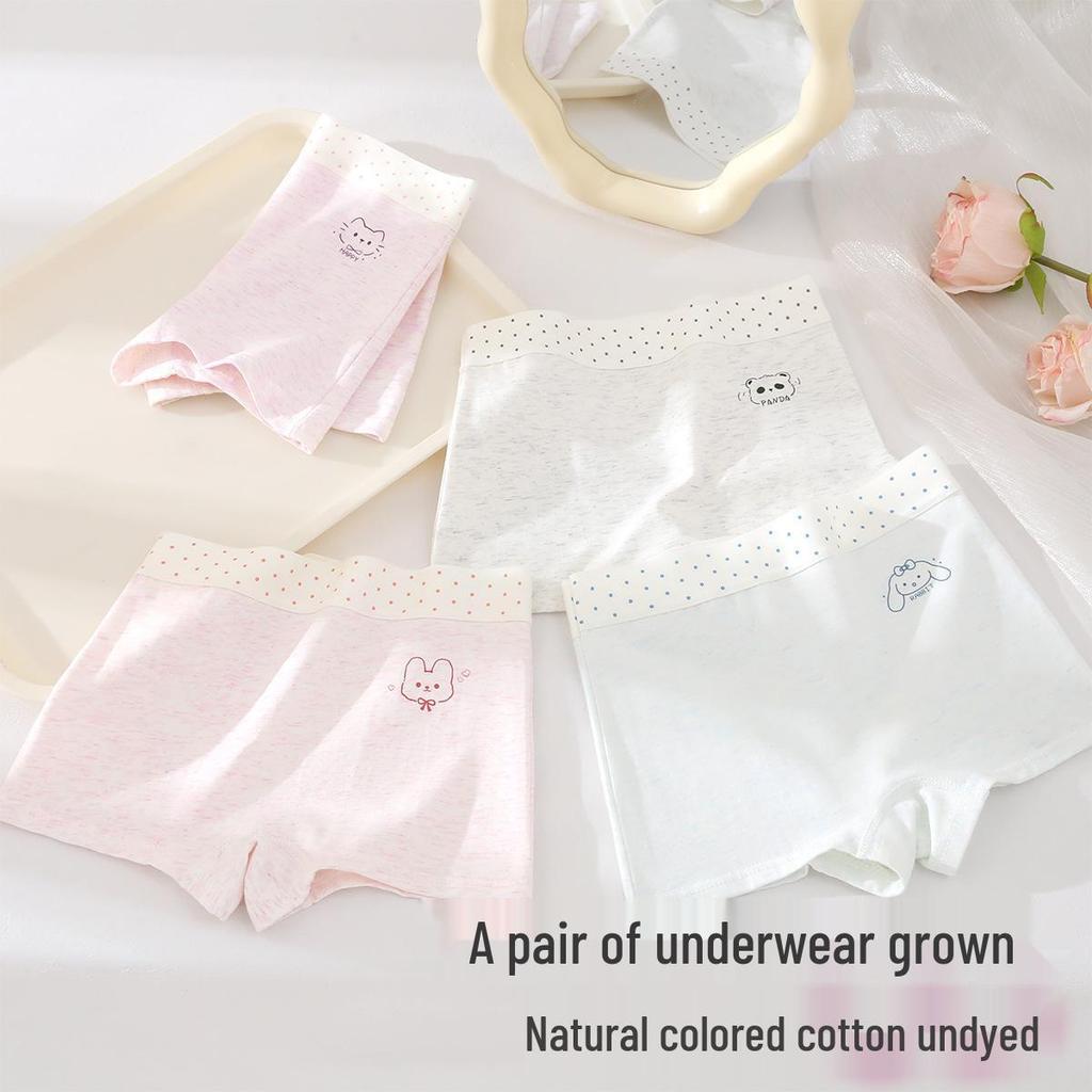 Girls' Pure Cotton Triangle Panties - Antibacterial Underwear for Preteens and Teen Girls