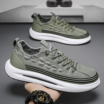 Erkek ayakkabıları nefes alabilen yazlık erkek ayakkabıları yumuşak taban çok yönlü trend günlük ayakkabılar platform spor ayakkabılar erkek buz ipeği kumaş moda kaykay ayakkabıları
