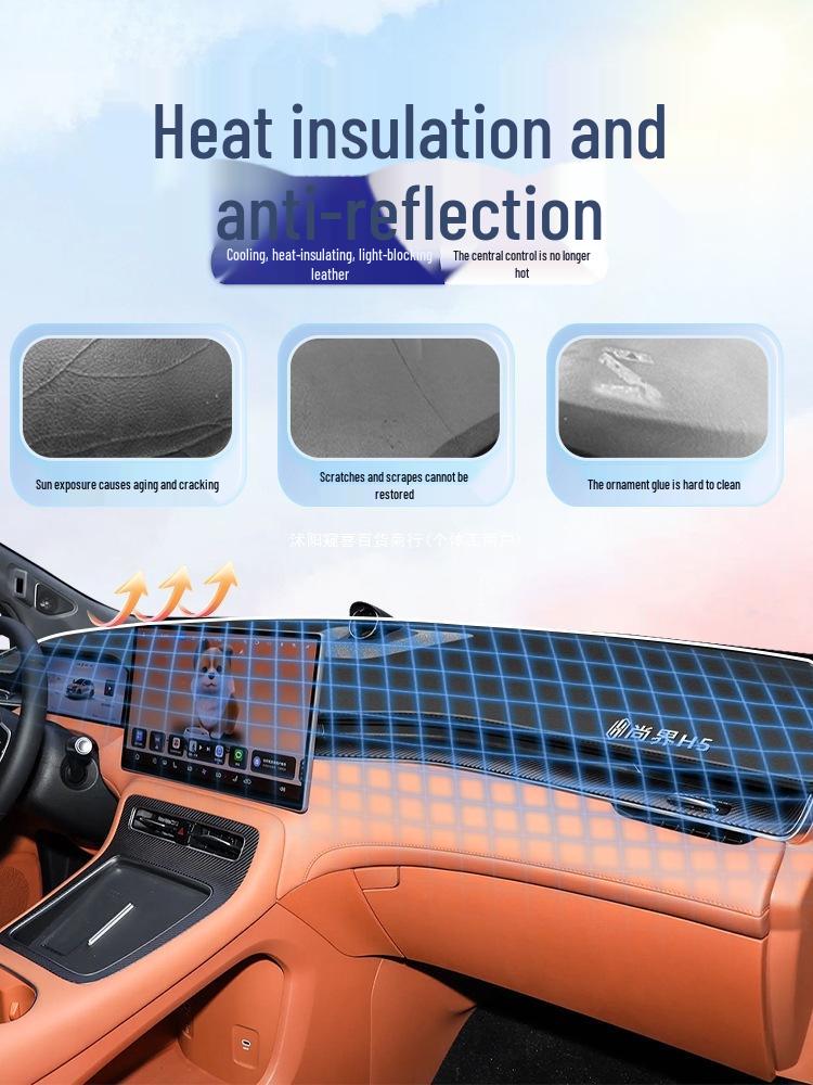 Compatible Sunshade Dashboard Mat for Shangjie H5 - Anti-Glare Interior Accessory for Sun Protection