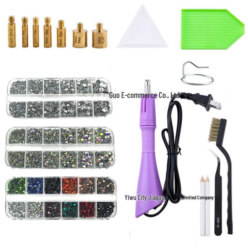 

Набор для установки страз с клеем горячей фиксации и инструментами для DIY для одежды