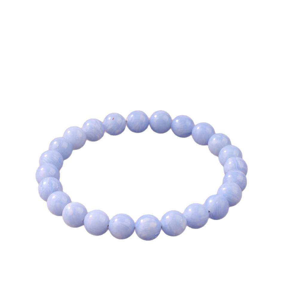Hot Selling Natural Stone Blue Patterned Agate Bracelet, High-end Luxury, Niche Design, Women's Bracelet