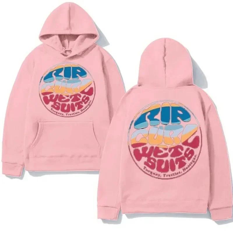 Neuer Herren-Hoodie Rip Curl Herren-Hoodie Wetty Land Y2K Lässiger Retro-Hoodie Übergroßes Oberteil mit Doppeltasche