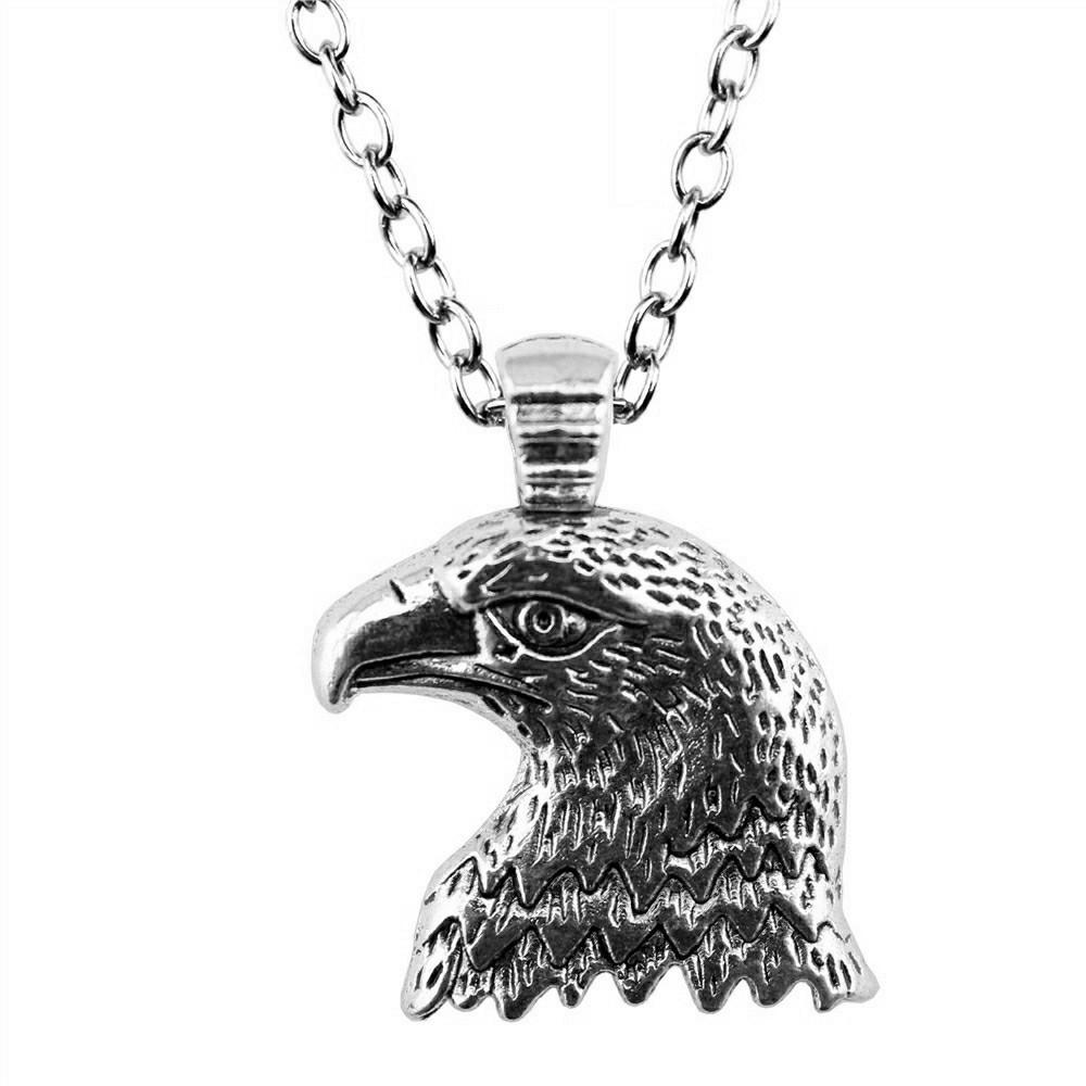 Eagles Gothic Pendant Necklace Gothic Steampunk Halloween Jewelry 45cm or 70cm Long Chain
