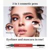 YANQINA Double Header, One-Eyed Pen - Speed ​​Dry Waterproof, Makeup Roll, Tap Fiber Long Mascara