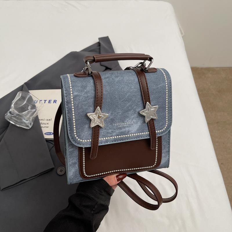 Backpack Women's Fashion Casual Handheld Student School Bag Small Square Bag Premium Light Travel Backpack