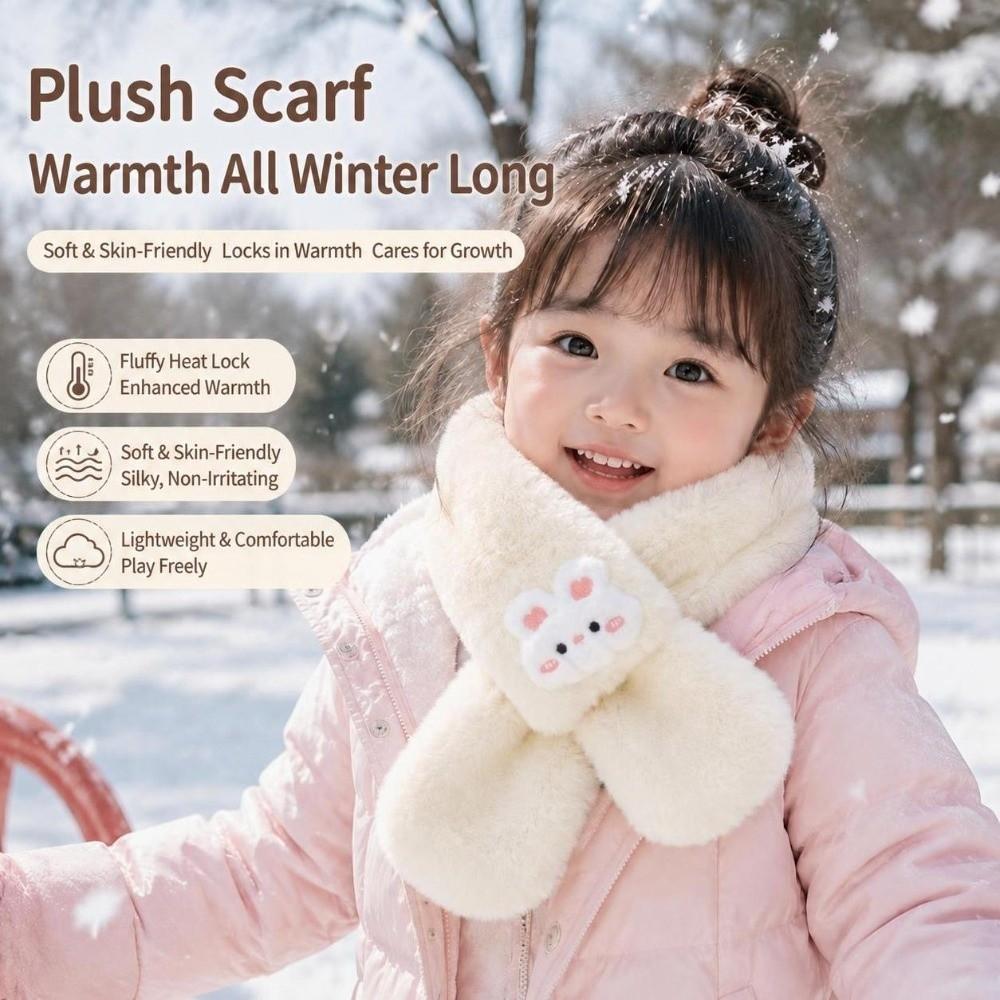 Solid Color Girls Winter Scarfs Warm Knitted Scarf New Children's Scarves Pashmina