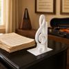 Treble Clef Table Ornament 3D Printed Music Note Bookend, Decorative Shelf Organizer, Modern Desk Decor for Home Book Office Study, Heavy Base Sturdy