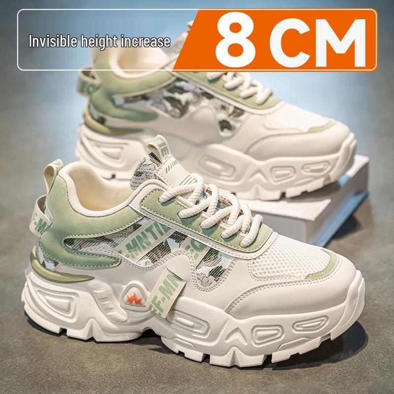 

Men s 10cm Height-Increasing Mesh Sneakers - Thick-Soled, Breathable, Soft, Versatile Trendy Dad Shoes for Summer 42
