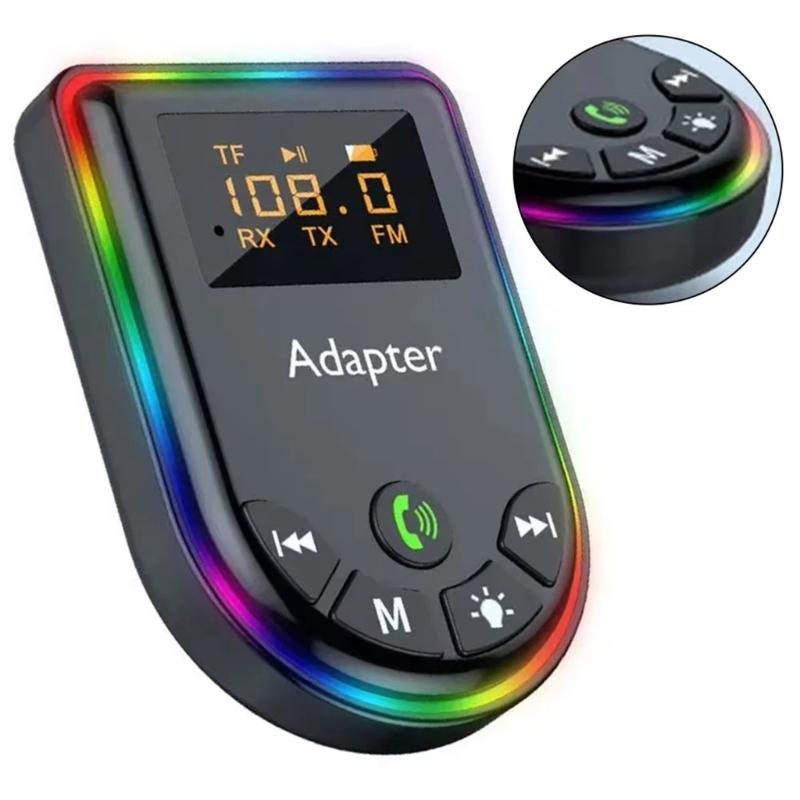 Portable Transmitter Receiver with LED Display TF Card Support AUX HIFI Sound Adapter for Car PC TV Headphones Speakers
