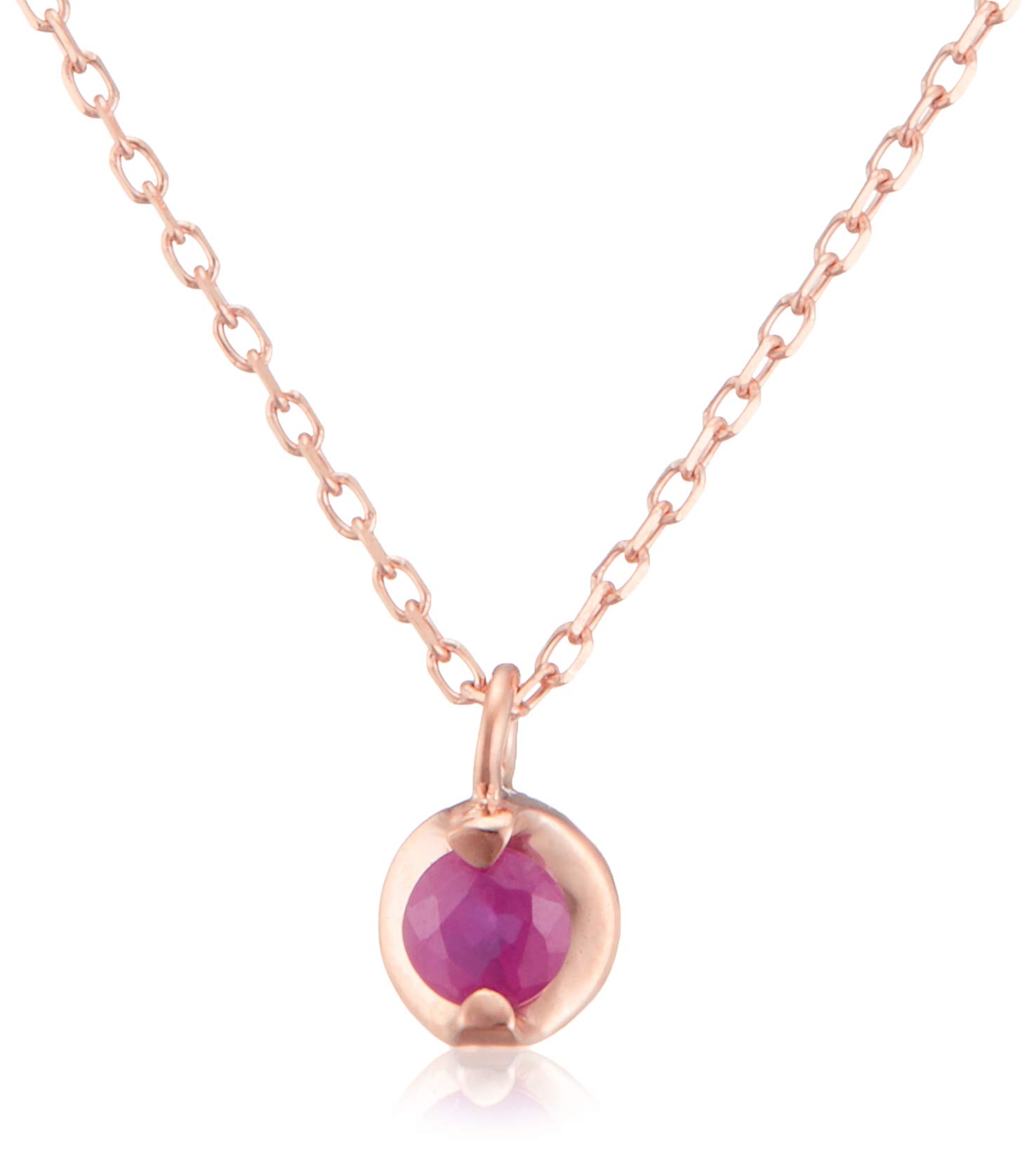 

Estelle July Birthstone Ruby Necklace in 10K Pink Gold (0452-1979-0014-0000)