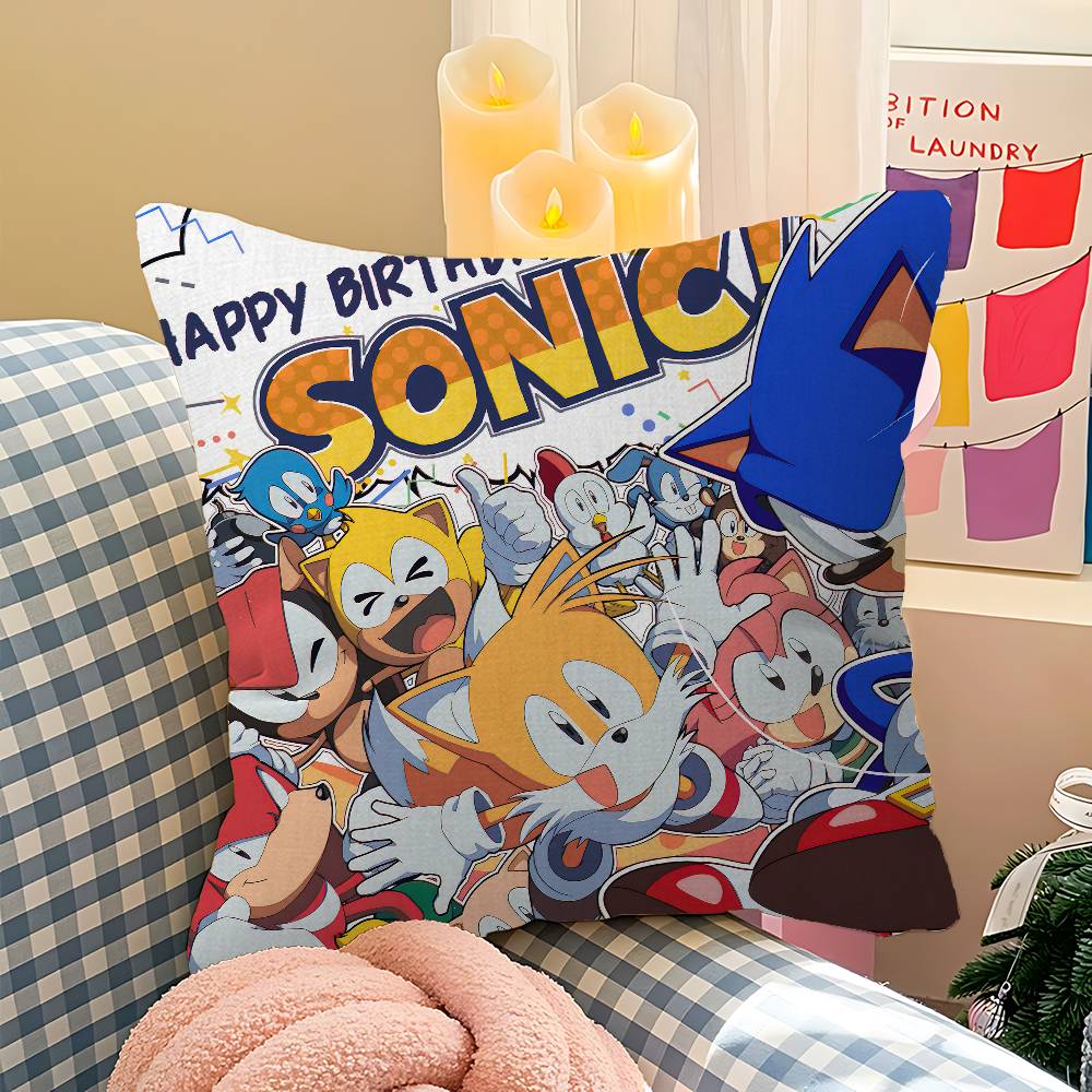 Cartoon S-Sonics Maple Design Cushion Cover Happy Autumn Harvest decor Holiday Decorati Pillow Cover