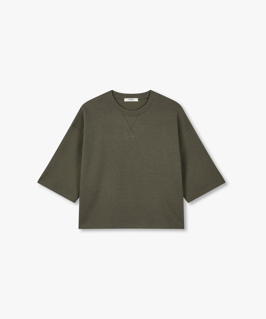 STUDIO TOMBOY Tomboy Back Print Short Sleeve T-Shirt_Khaki 9176322971