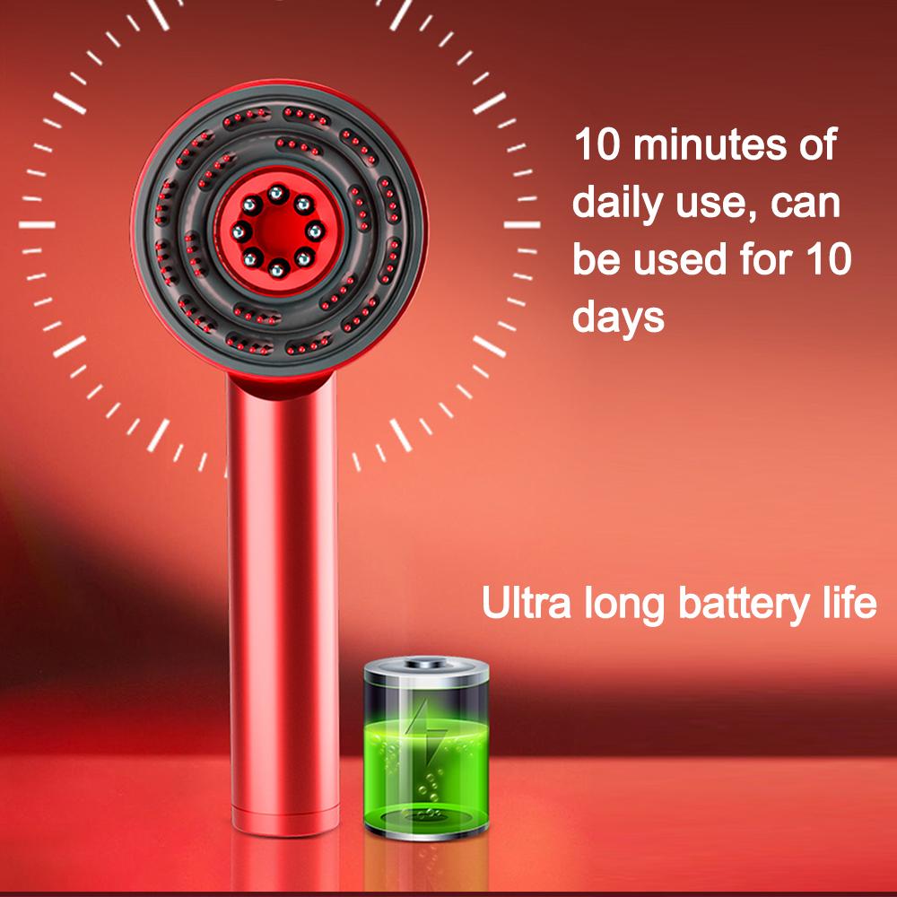 Pieptene de masaj Masaj de păr Perie pentru scalp Promova creșterea părului Cap cu lumină roșie Masaj pentru scalp Sănătate Anticăderea părului