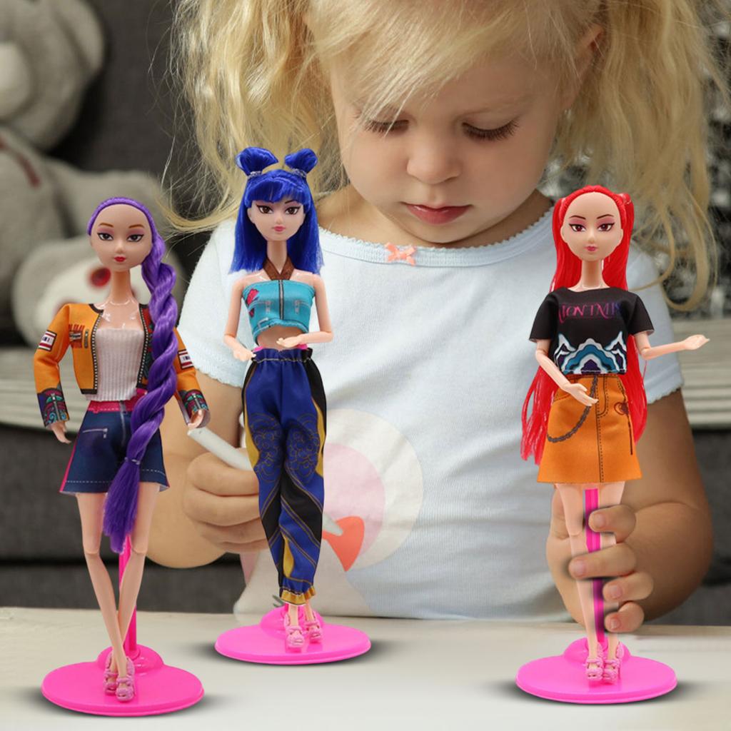 Fashionable Plastic Doll Figures Collection With Unique Stylish Outfits And Colorful Hairstyles Perfect Gift For Kids To And Creat