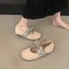 Fashion SUOJIALUN Autumn New Brand Women Flat Shoes Fashion Bow-knot Ladies Casual Dress Mary Jane Shoes Soft Flat Heel Single Shoes
