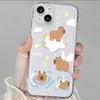 White Duck High-Transparency Soft Silicone Phone Case for Apple 16/15/14/13/X with Precision Hole Alignment