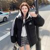 European and American Autumn and Winter Short Cotton-padded Clothes Women's Stand-up Collar Girlfriends Clothes Thickened Cotton-padded Jackets Baseba