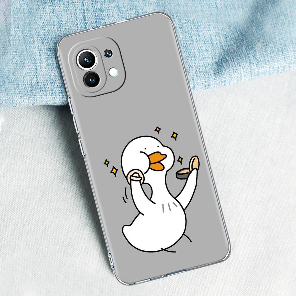 Case For Xiaomi Mi 15 14 13 12 11 Lite 15T 13T 12T Pro Poco X7 X6 X5 Pro 5G X3 NFC F7 F6 F5 Cover Funny Cute Duck Fashion Couple
