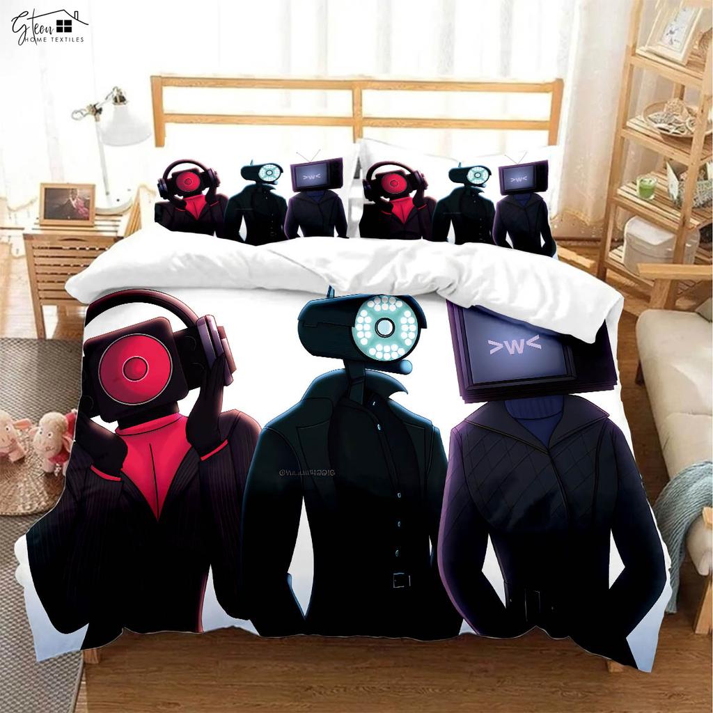 Animation Cartoon Game 3d Printing Quilt Cover Pillowcase Bedding Set Three-Piece Soft And Comfortable Duvet Cover