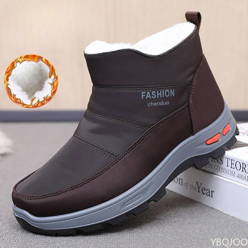 Fashion New Men's Boots  Soft Bottom Anti-Slip Warmth Preservation Free Shipping Men's Shoes Comfortable Cold Resistant