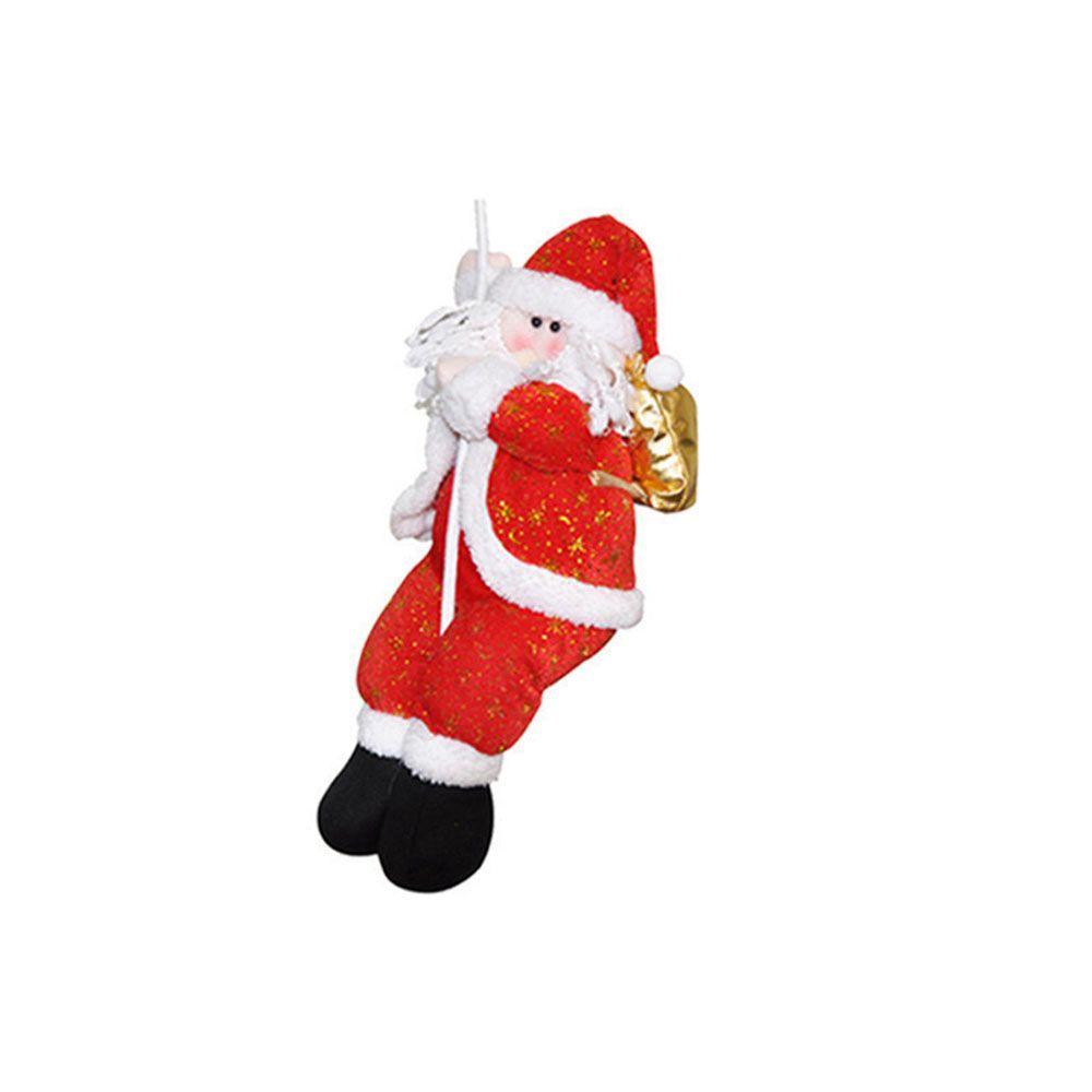 

Climbing Rope Hanging Cartoon Santa Claus Santa Doll Pendant Plush Doll Toy Tree Ornament 22CM