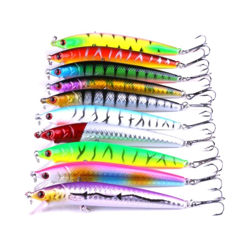 5/10pcs Minnow Fishing Lure Plastic Artificial Baits Topwaters Artificial Wobbler Crankbait Hard Baits Fishing Accessory