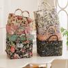 Floral Pattern Fabric Storage Boxes With Handles Foldable Organizer Clothing Underwear Home Bedroom Bathroom Desktop Travel Use