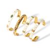 French Vintage Steel Open Cuff Bracelet With 18k Gold Plating And Diamond Accents For Fashion Jewelry Enthusiasts