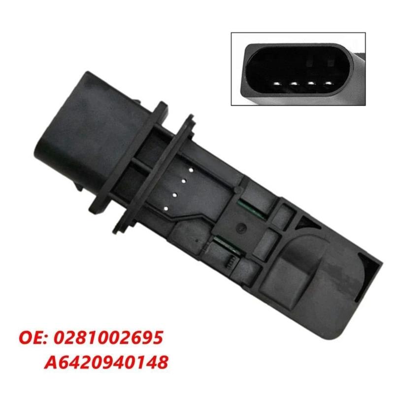 Car Air Flow Meter Sensor for W164 W251 E280 E320 E350 ML320 GL320 R320 R350 0281002695 6420940148 MAF Mass Sensor Black