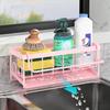 1pc Sponge Holder for Kitchen Sink, with Dishcloth Hanger & Adhesive Sticker, Kitchen Storage Caddy for Scrubber, Dish Soap