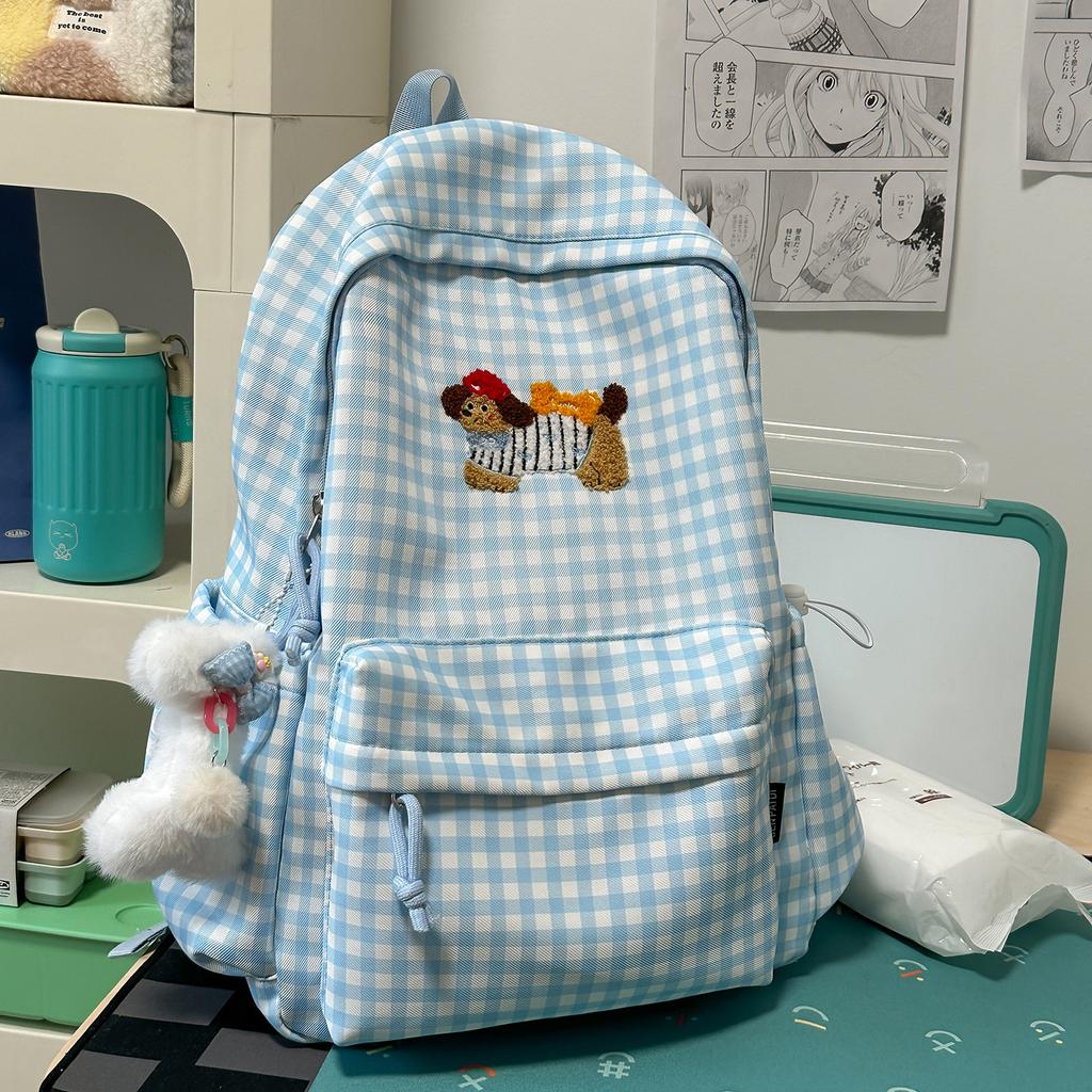 Schoolbag1011 High-value Bag Cartoon Puppy Girl Backpack Cute Soft Girl Student Schoolbag Large-capacity Backpack