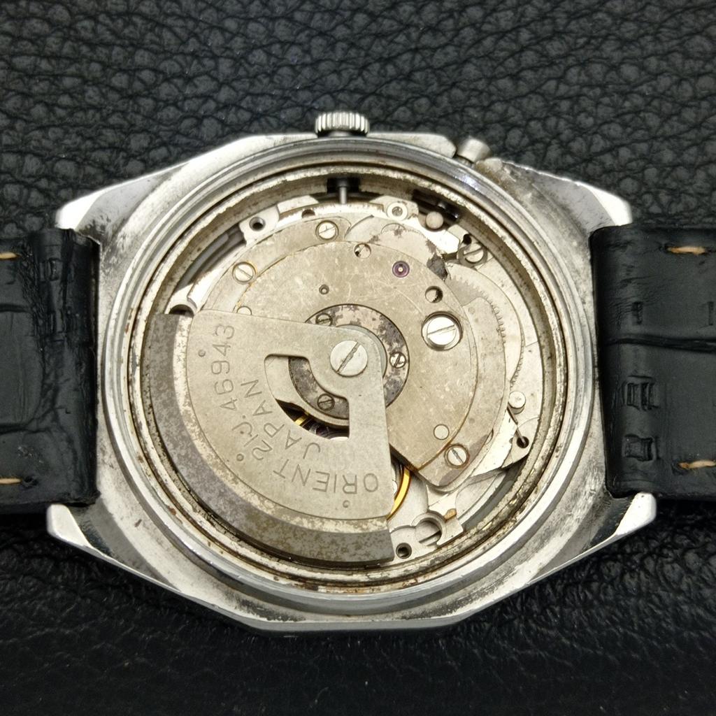 JAPAN VINTAGE ORIENT AUTOMATIC 46943 MENS BLUE COLOR DIAL WATCH a500722-5 R154-a500722