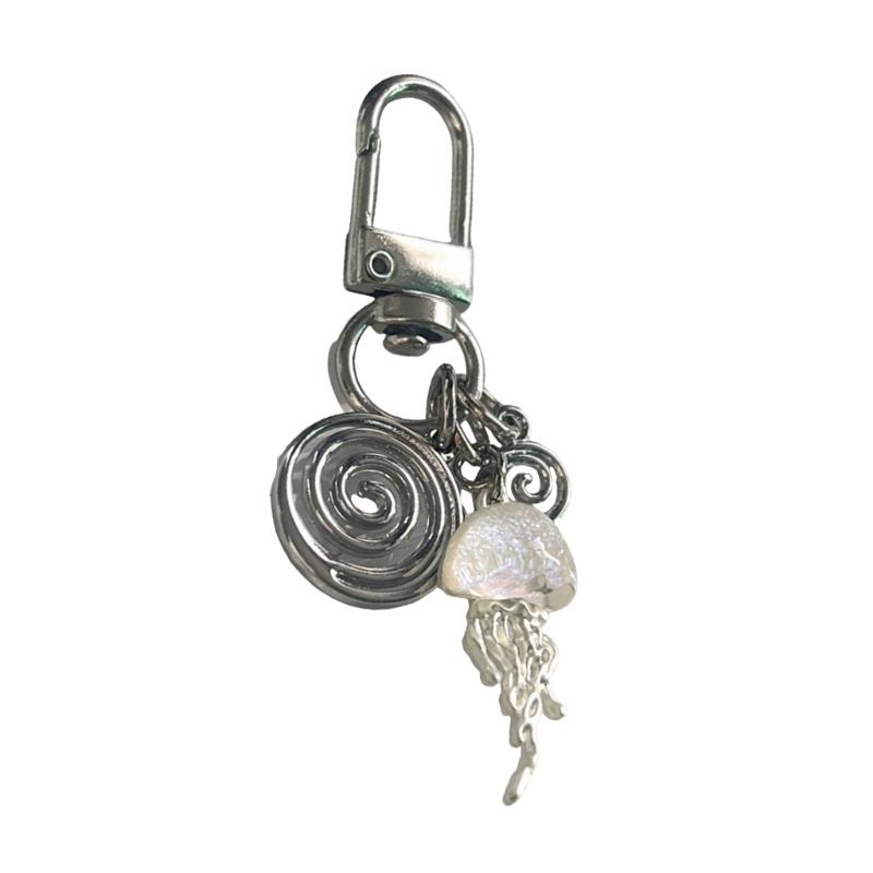

Artistics Jellyfish Designs Swivel Keychain Lovely Accessory Portable for Women Girls Backpack Purse Camera Keys 1