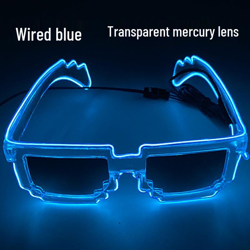 Bezprzewodowe LEDowe Migaące Okulary Mozaikowe na Występy Klubowe i Imprezowe