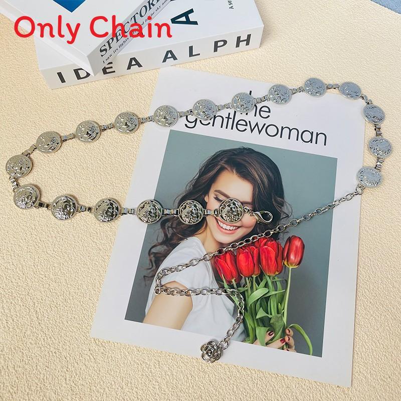 Elegant Metal Waist Chain For Women With Water Diamond Embellishments For Summer Fashion