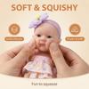 8 Inch Elastic Solid Pure Silicone Reborn Babies Doll Bettie Soft Stretchable Limbs Simulation Doll Truth Like Mini Toy Baby Dolls for Kids Xmas Gifts