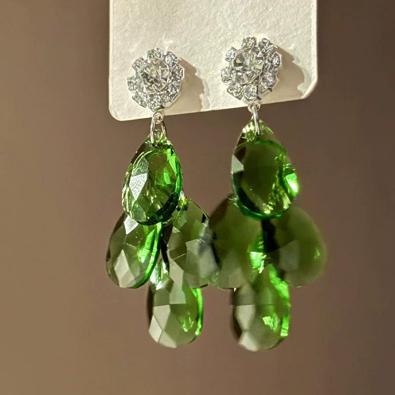 Silver Needle Dongdaemun Fresh Colorful Earrings - Simple, Versatile, Luxury Studs with a High-End Sense