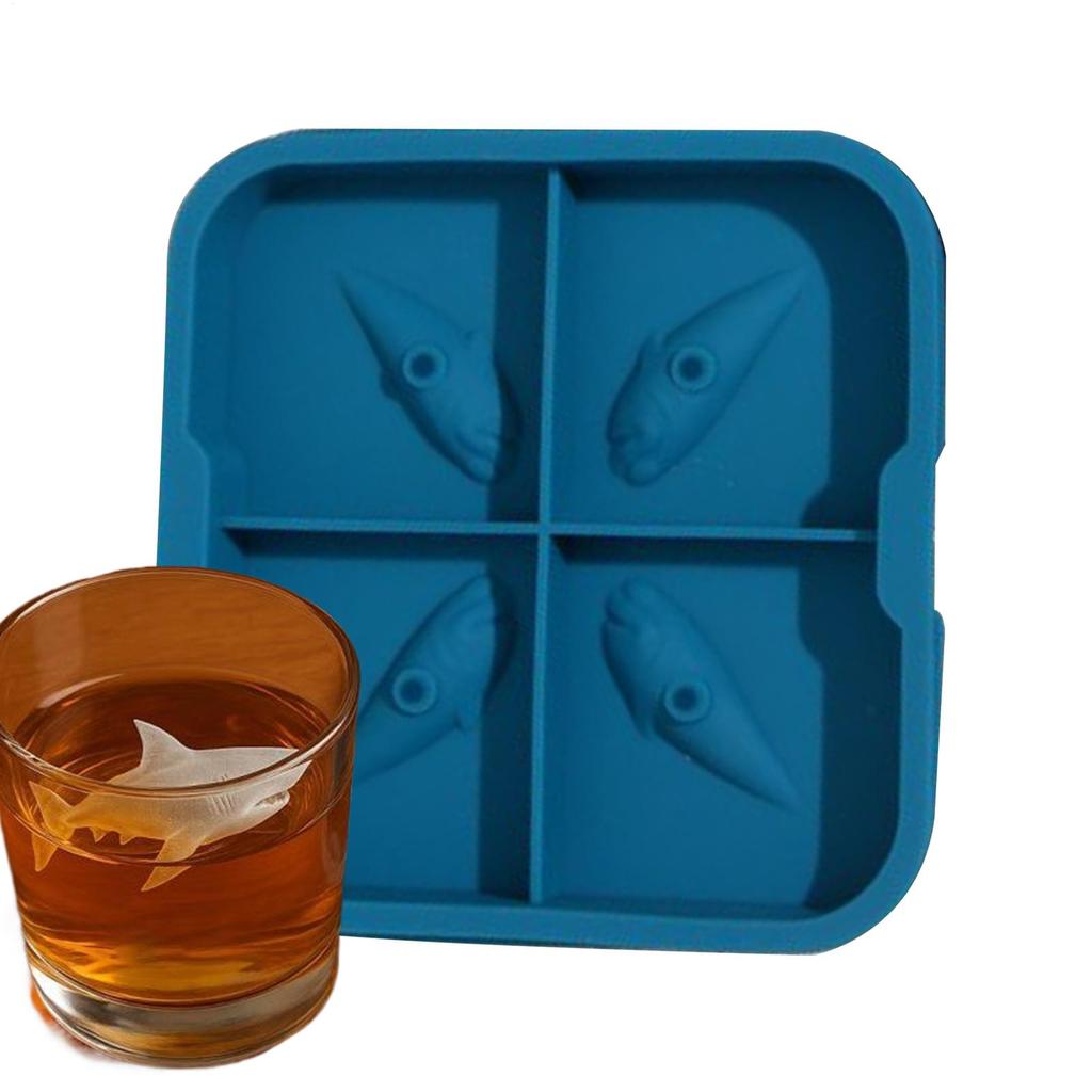 Silicone Ice Cubes MakerIce Mold 3D Funny Ice Mold Easy Release Cute Sea Animal Tray Shaper Mould For KitchenDrink Refrigerator