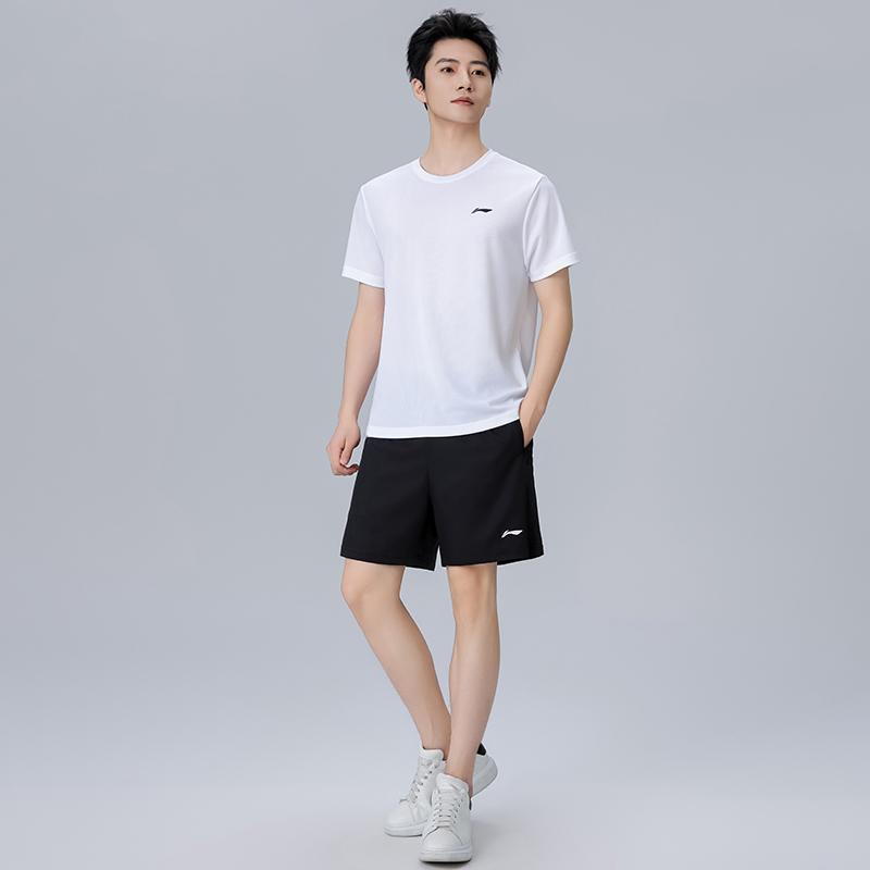 Li Ning T Shirts Men's Crew Neck Moderate Straight Fit AHSU977-2