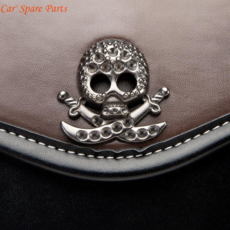 Y4UA Multiple Pocket Motorcycle Side Bag Leather Saddlebag for Organized Storage