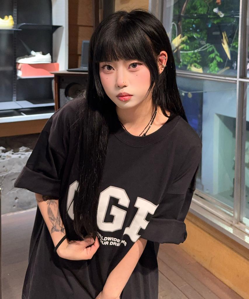 CGP Big Oversized Cgp Arch Logo Short Sleeve T-Shirt - Black